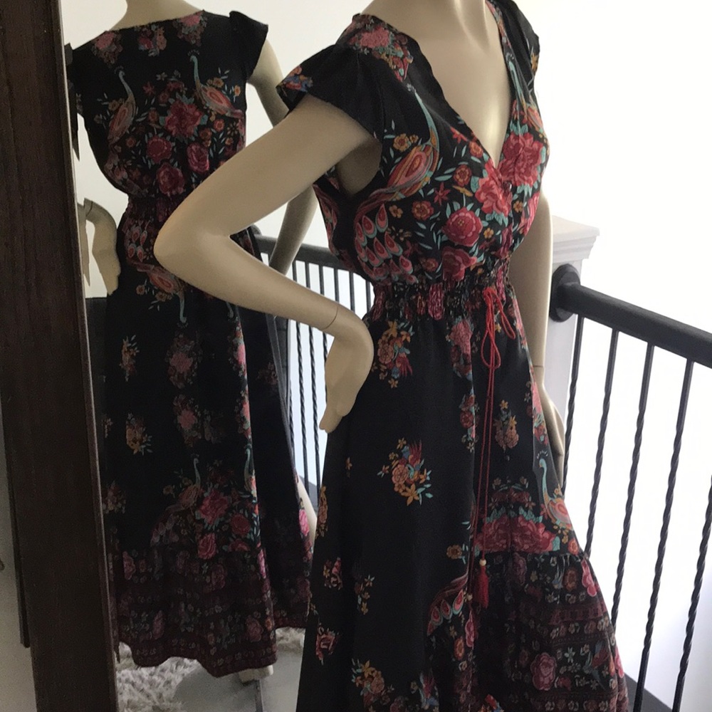 Hi lo multi-colored summer maxi dress